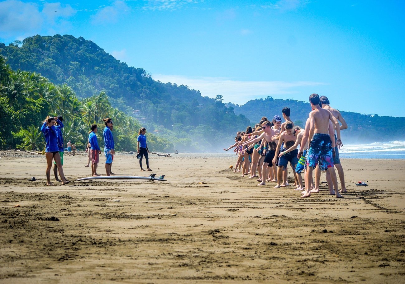 Things to do in Costa Rica - a lesson in surf camp.